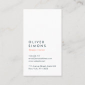 フィットネスのトレーナーのための名刺 名刺 (裏面)