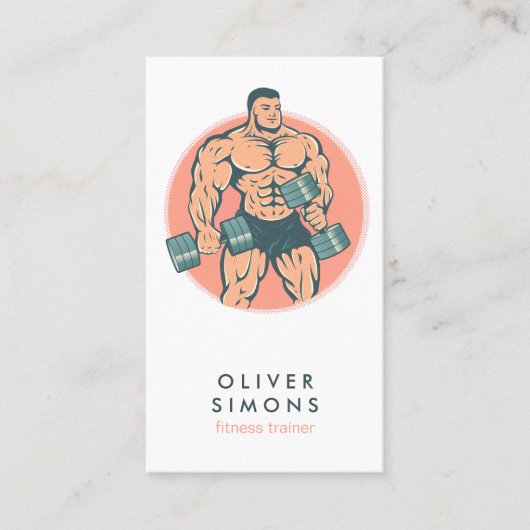 フィットネスのトレーナーのための名刺 名刺 (正面)