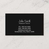 フィットネスのトレーナーのグランジな金属のはっきりしたな文字 名刺 (裏面)