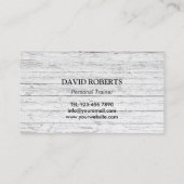 フィットネスのトレーナーのモダンで黒い円木体育館 名刺 (裏面)