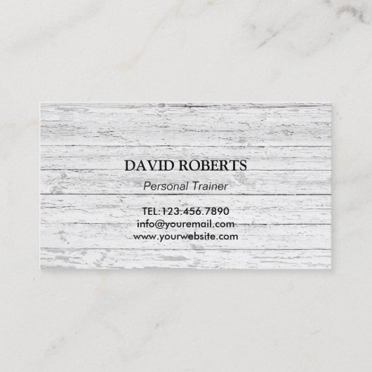 フィットネスのトレーナーのモダンで黒い円木体育館 名刺 (裏面)