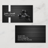 フィットネスのトレーナーのモダンのストライプの暗闇の金属 名刺 (正面/裏面)