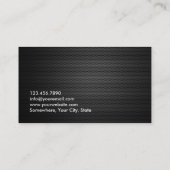 フィットネスのトレーナーのモダンのストライプの暗闇の金属 名刺 (裏面)