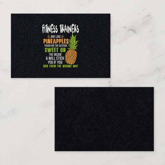 フィットネスのトレーナーはパイナップルのようです。 名刺 (正面/裏面)