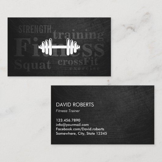 フィットネスのパーソナルトレーナーのプロフェッショナル 名刺 (正面/裏面)