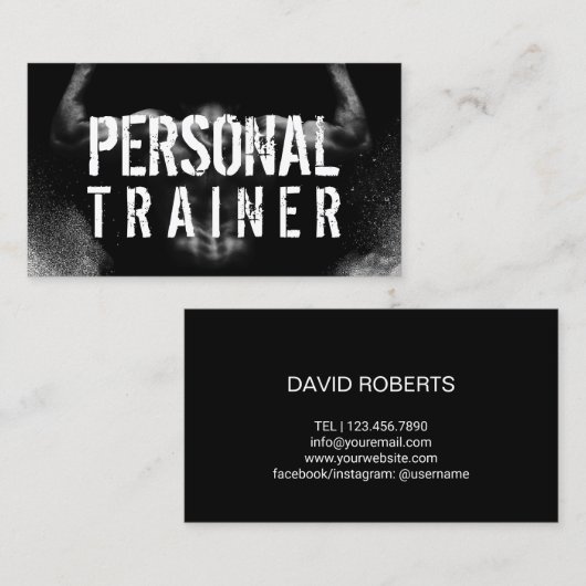 フィットネスのパーソナルトレーナーのボディービルダーのプロフェッショナル 名刺 (正面/裏面)