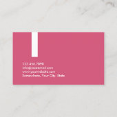 フィットネスのパーソナルトレーナーのモダンのストライプのピンク 名刺 (裏面)