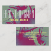 フィットネスのパーソナルトレーナーの体育館のスタイルカバー 名刺 (正面/裏面)
