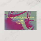 フィットネスのパーソナルトレーナーの体育館のスタイルカバー 名刺 (裏面)