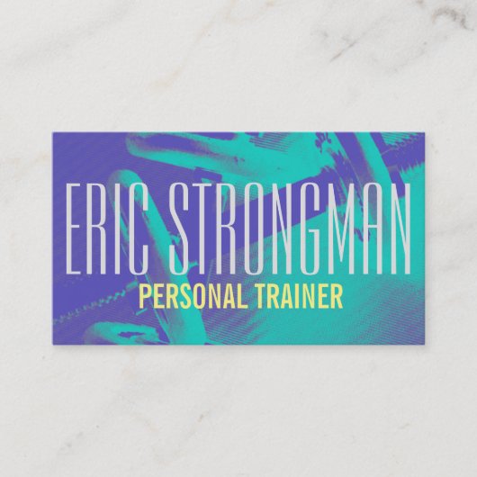 フィットネスのパーソナルトレーナーの体育館のスタイルカバー 名刺 (正面)
