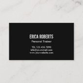 フィットネスのパーソナルトレーナーの女の子のトレーニングのプロフェッショナル 名刺 (裏面)