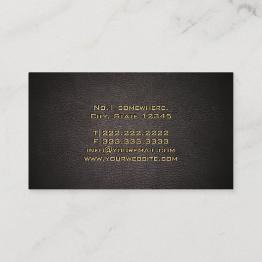 フィットネスのパーソナルトレーナーの王室のなモノグラムの金ゴールドのラベル 名刺 (裏面)