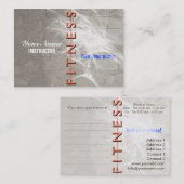 フィットネスのブランク-ビジネス、スケジュールカード 予約カード (正面/裏面)