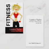 フィットネスのプロ3ブロンドの個人的なフィットネスのトレーナー 名刺 (正面/裏面)