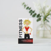 フィットネスのプロ3ブロンドの個人的なフィットネスのトレーナー 名刺 (スタンド正面)