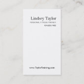 フィットネスのプロ3ブロンドの個人的なフィットネスのトレーナー 名刺 (裏面)