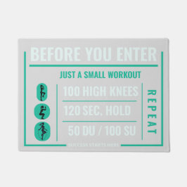 フィットネスのモチベーションが戸口から始まる ドアマット