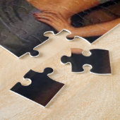 フィットネスのモデル喫煙 ジグソーパズル (側面)