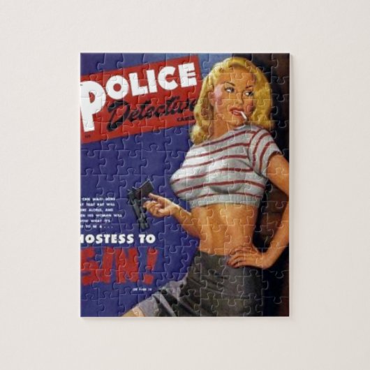 フィットネスのモデル喫煙 ジグソーパズル (縦)