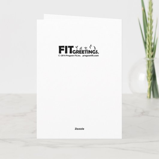 フィットネスの休日の挨拶状 シーズンカード (裏面)