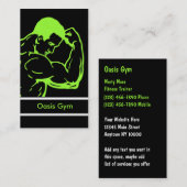 フィットネスの体育館の名刺 名刺 (正面/裏面)