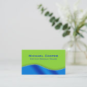 フィットネスの名刺の専門のライムのロイヤルブルー 名刺 (スタンド正面)