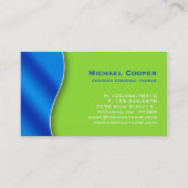 フィットネスの名刺の専門のライムのロイヤルブルー 名刺 (裏面)