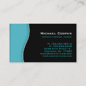 フィットネスの名刺の専門の暗藍色 名刺 (裏面)