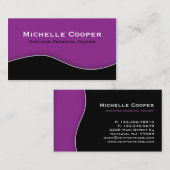 フィットネスの名刺の専門の黒い紫色 名刺 (正面/裏面)