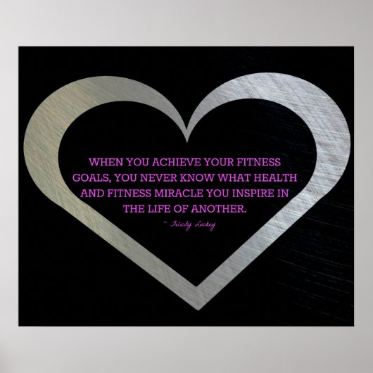 フィットネスの奇跡の銀ハート ポスター (正面)