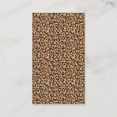 フィットネスの女の子のパーソナルトレーナーのヒョウのプリントのモダン 名刺 (裏面)