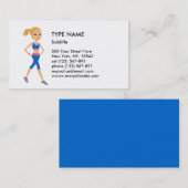 フィットネスの女の子の漫画のスタイル2 名刺 (正面/裏面)