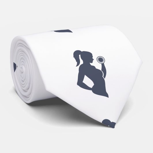 フィットネスの女の子はダンベルを持ち上げる ネクタイ (ロール)