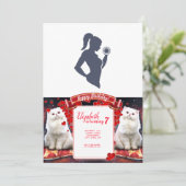 フィットネスの女の子はダンベルを持ち上げる 招待状 (スタンド正面)