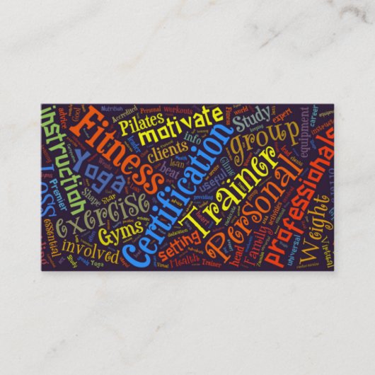 フィットネスの専門の名刺 名刺 (正面)