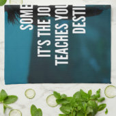 フィットネスの旅 – 女性のトレーニング やる気を起こさせる キッチンタオル (折り畳み)