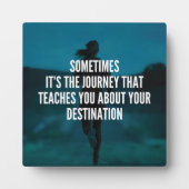 フィットネスの旅 – 女性のトレーニング やる気を起こさせる フォトプラーク (正面)