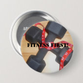 フィットネスの最初ボタン 缶バッジ (正面&裏面)