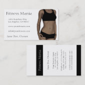 フィットネスの白 名刺 (正面/裏面)