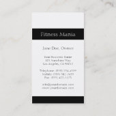 フィットネスの白 名刺 (裏面)