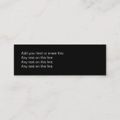 フィットネスの訓練の名刺 スキニー名刺 (裏面)