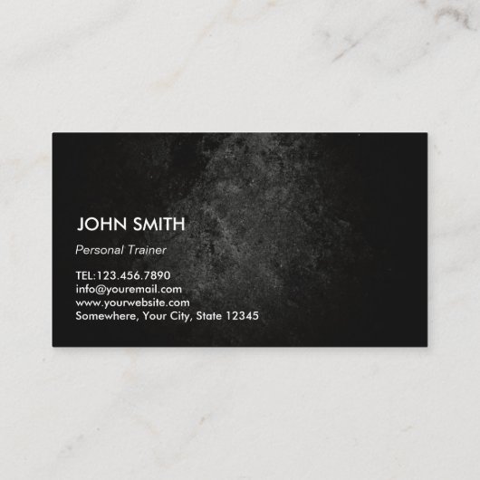 フィットネスの訓練の専門の黒く及び白いトラ 名刺 (裏面)