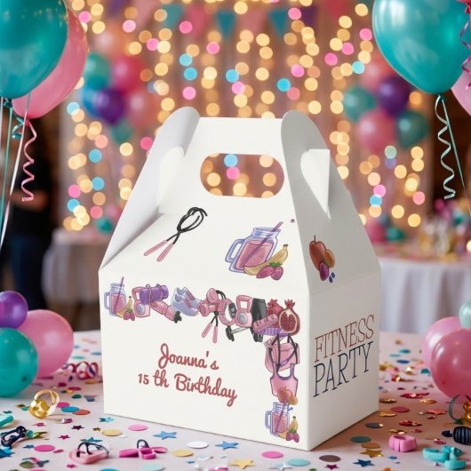 フィットネスの誕生日パーティー フェイバーボックス