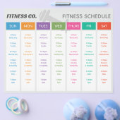 フィットネスの週間スケジュール(クラスの説明あり) チラシ (シングル)