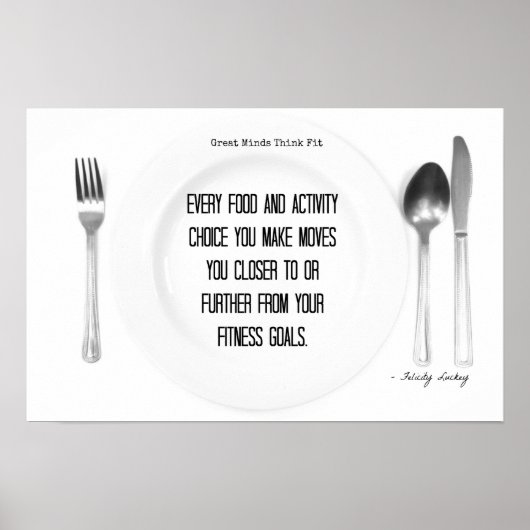 フィットネスの食と活動の選択！ ポスター (正面)
