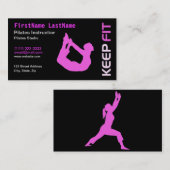 フィットネスのPilatesのインストラクターの名刺 名刺 (正面/裏面)