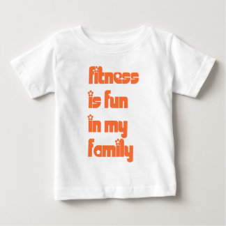 フィットネスはおもしろい-ベビーサイズ ベビーTシャツ