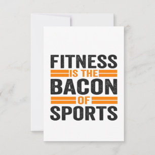 フィットネスはスポーツおもしろいフィットネスジムのベーコン サンキューカード