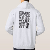 フィットネスは生きる方法である – トレーニング やる気を起こさせる パーカ (裏面)