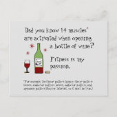 フィットネスは私のパッションワおもしろいイン引用文 ポストカード (正面)